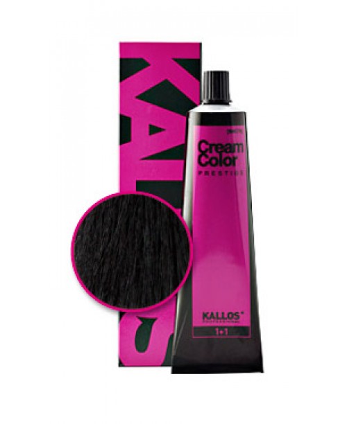 Vopsea de par crema Kallos Prestige - Negru 1