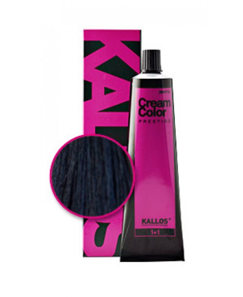 Vopsea de par crema Kallos Prestige - Negru Albastrui 1.10
