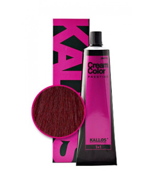 Vopsea de par crema Kallos Prestige - Roscat Burgund 4.66